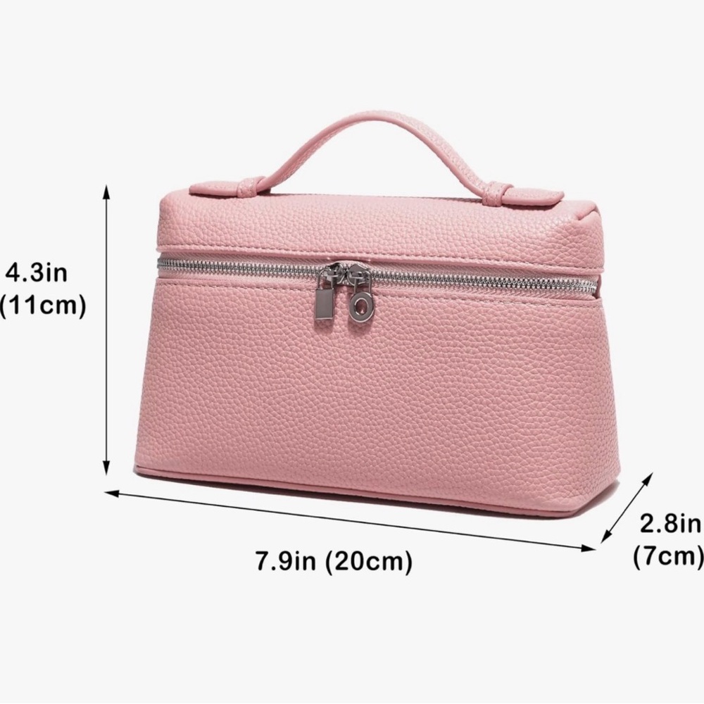 Women’s Pink Leather Top-Handle Tote/crossbody Bag - Picture 4 of 8